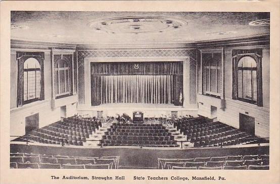 The Auditorium Straughn Hall State Teachers College Mansfield Pennsylvania Al...
