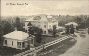 Crossett AR Club House Aerial View c1910 Postcard