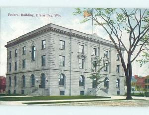 Unused Divided-Back FEDERAL BUILDING Green Bay Wisconsin WI HM6130@