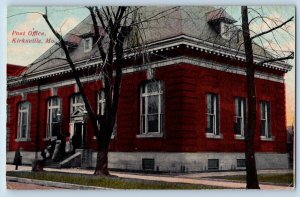 Kirksville Missouri MO Postcard Post Office Building Exterior View 1910 Unposted