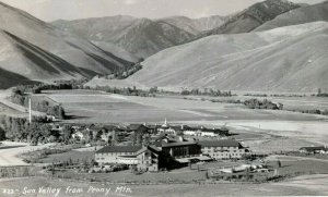 1950 Sun Valley Idaho ID From Penny Mountain Lake Bluff IL RPPC Photo Postcard