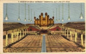 Interior of Great Mormon Tabernacle - Salt Lake City, Utah UT  