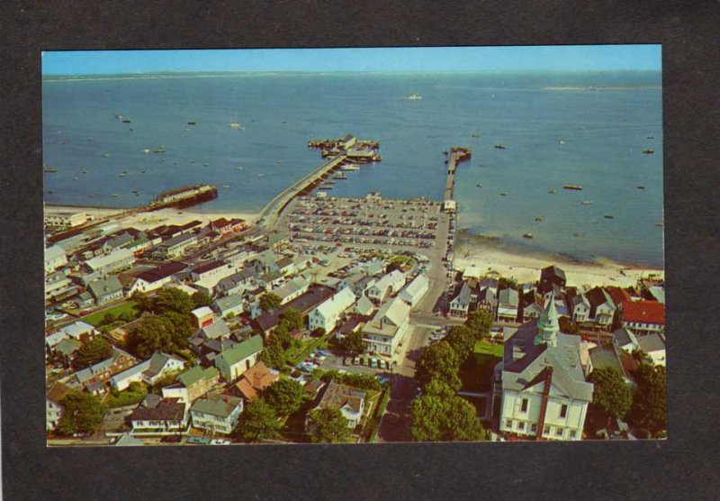 MA Provincetown View from Tower Monument Harbor Cape Cod Massachusetts Postcard