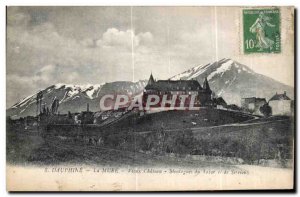 Old Postcard Dauphine La Mure Vieux Chateau Mountains Tabor and Serrioux