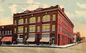 Arnote Block Building McAlester Oklahoma 1910c postcard