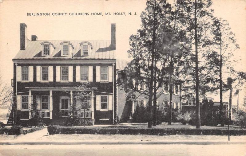 MT HOLLY, NJ  New Jersey     BURLINGTON COUNTY CHILDRENS HOME     Postcard