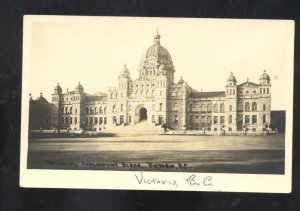 RPPC VICTORIA BRITISH COLUMBIA GOVERNMENT BUILDING REAL PHOTO POSTCARD