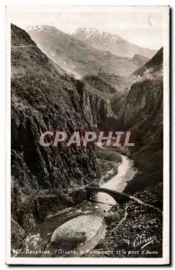 Old Postcard Dauphine Oisans the Romansh and the bridge of Auris