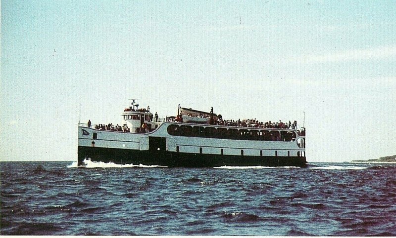 Postcard Early View of Block Island Ferry leaving Point Judith, RI.  S6