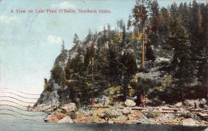 VIEW ON LAKE PEND O'REILLE NORTHERN IDAHO~1910 PSTMK POSTCARD