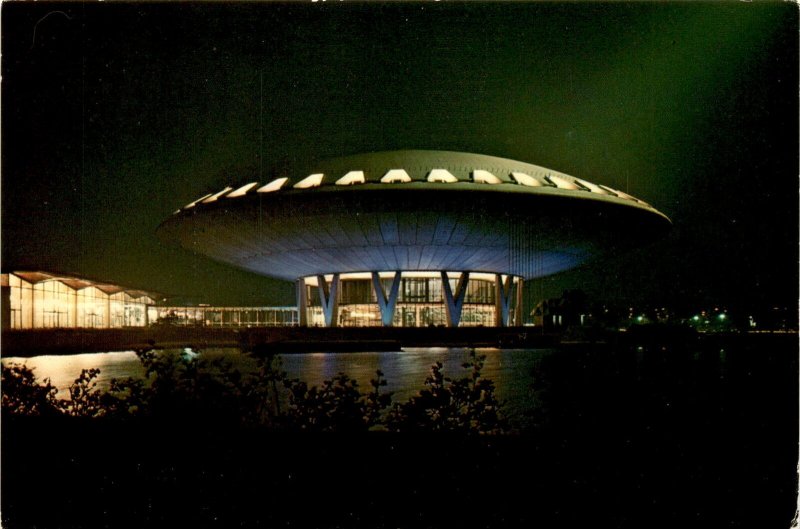 Evoluon, Eindhoven, Netherlands, futuristic architecture, postcard, int Postcard