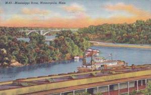 Mississippi River Minneapolis Minnesota 1948
