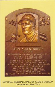 Leon Allen Goslin Goose Baseball Hall Of Fame & Museum Cooperstown New York