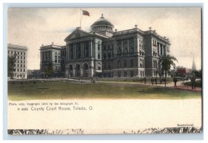 1905 Hand Colored County Court House, Toledo, OH. Postcard F86E