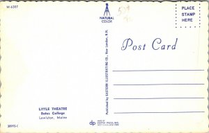Little Theatre Bates College Lweiston Maine ME VTG Postcard Scalloped UNP Unused 