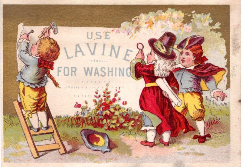 VICTORIAN TRADE CARD, LAVINE SOAP.