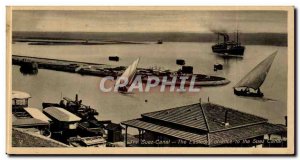 Egypt Egypt The Suez Canal Old Postcard The eastern entrance to the Suez Canal