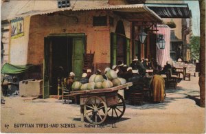 PC EGYPT, TYPES AND SCENES, NATIVE CAFÃ, Vintage Postcard (b39460)