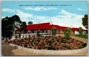 Camp Pendleton California 1940s WWII Postcard Santa Margarita Ranch House