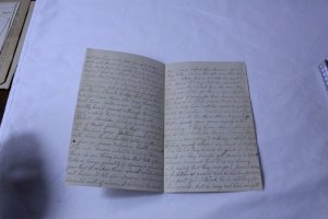 Vintage Hand Written 4 Page Letter 1871 Embossed on Letter Head