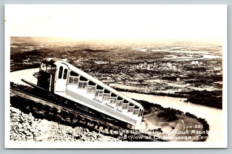 RPPC Incline Railway  Lookout Mountain  Chattanooga  Tennessee  Postcard