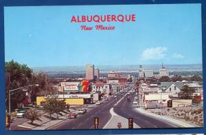 Albuquerque New Mexico nm from Coronado Freeway street scene roadside postcard
