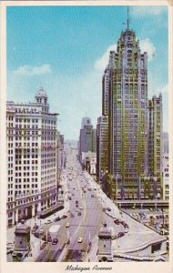 Illinois Chicago Michigan Avenue Looking North From The Bridge 1959