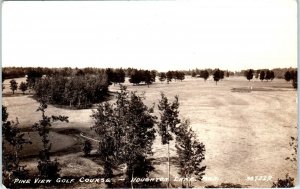 RPPC HOUGHTON LAKE, MI PINE VIEW GOLF COURSE   c1940s  Golf   Postcard