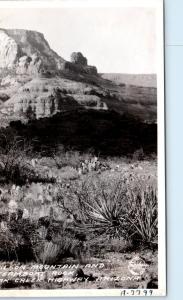 RPPC OAK CREEK, AZ Arizona  STEAMBOAT ROCK & Wilson Mt  c1930s Roadside FRASHER