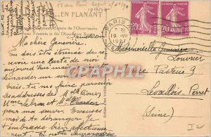 Old Postcard Paris Strolling Fountain Square Observatory