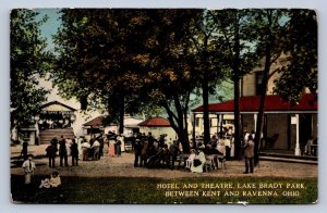 J88/ Kent Ravenna Ohio Postcard c1910 Brady Lake Hotel Theatre 174