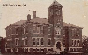 A81/ Bremen Indiana In Postcard 1911 Public School Building