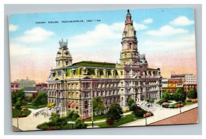 Vintage 1940's Postcard Panoramic View of the Courthouse Indianapolis Indiana