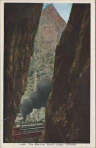 Postcard Railroad The Crevice Royal Gorge Colorado CO