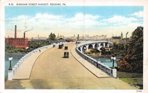 Bingham Street Bridge Reading Pennsylvania 1937 postcard