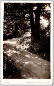 Postcard RPPC c1951 Erindale (Mississauga) Ontario Glenerin Hall Driveway Peel