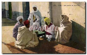 Old Postcard Part of dominoes Algeria