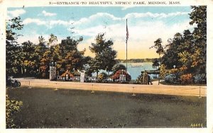 Entrance to Beautiful Nipmuc Park in Mendon, Massachusetts