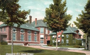 Vintage Postcard 1908 State Prison Building Concord New Hampshire NH Structure