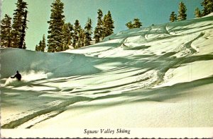 California Squaw Valley Skiing In Fresh Powder Snow