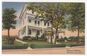 Penn Villa Atlantic City New Jersey linen postcard