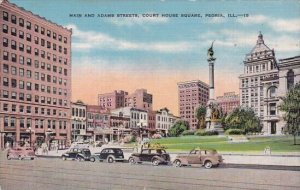Main And Adams Streets Court House Square Peoria Illinois