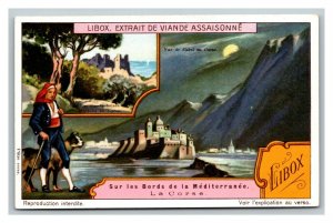 Vintage Liebig Trade Card - French - 3 of The Shores of the Mediterranean Set