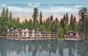 Sightseers On Raft Leaving Landing At Kitchi Tiki Pi The Big Spring Manistque...