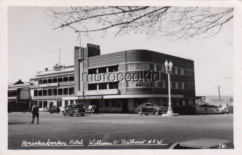 BATHURST N.S.W. AUSTRALIA RPPC 1950s? PHOTO KNICKERBOCKER HOTEL WILLIAM ST