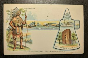 1906 First American Jamestown Exposition Richmond to Worcester MA Postcard Cover