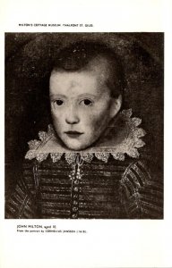 English Writer John Milton Age 10 Real Photo