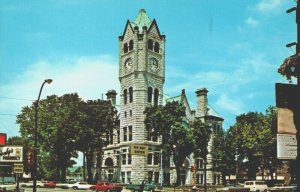 USA Monticello Indiana White County Court House Chrome Postcard 03.71