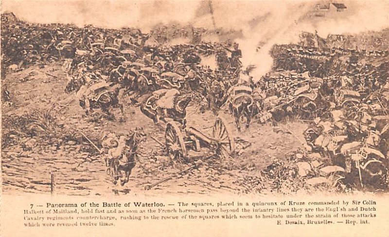Panorama of the Battle of Waterlooo France Unused 