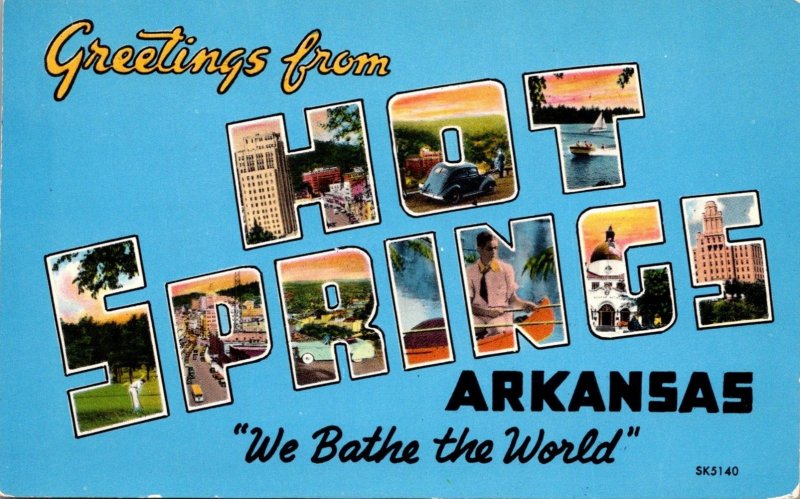 Arkansas Greetings From Hot Springs 1955